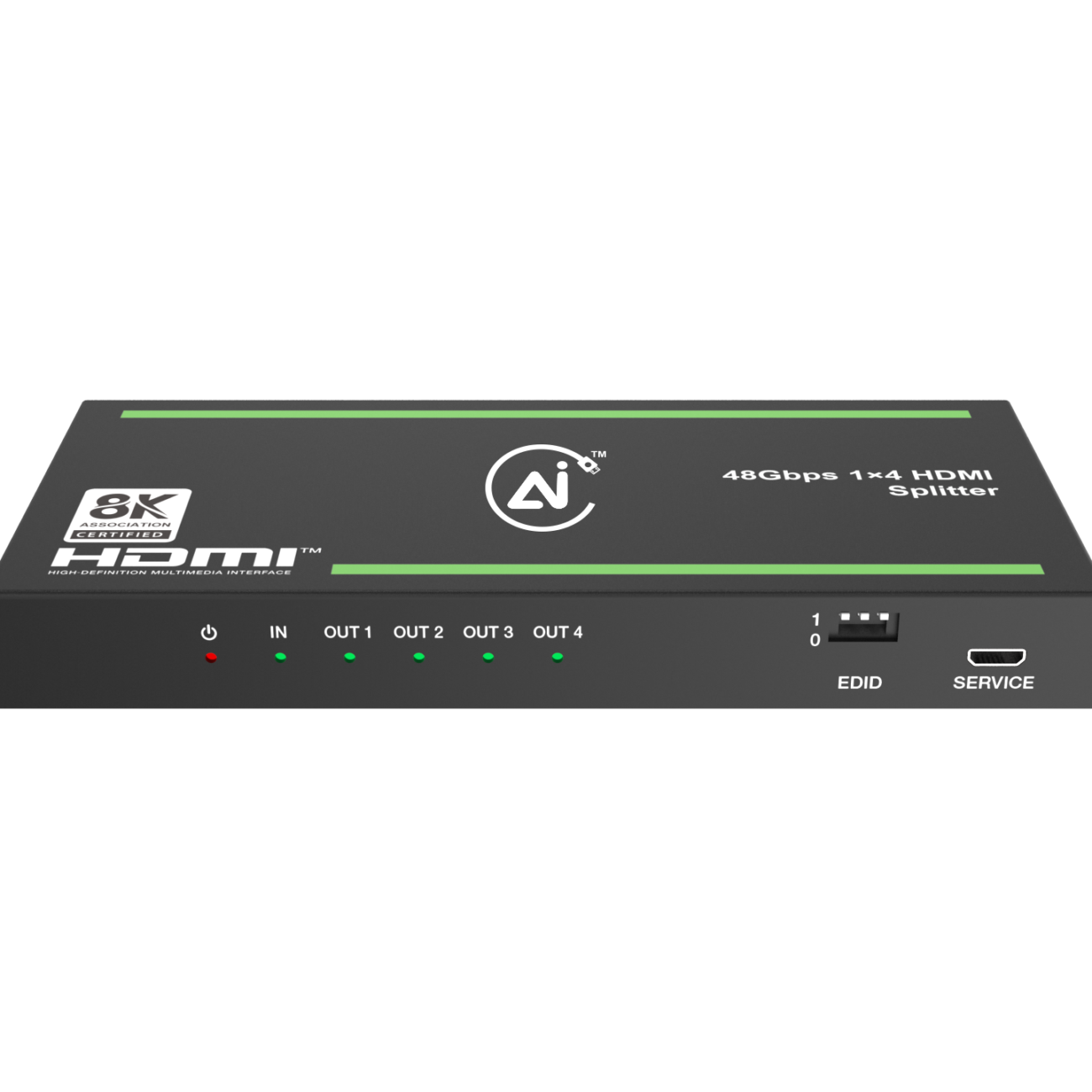 8K60 4Port HDMI Splitter with Auto Downscale