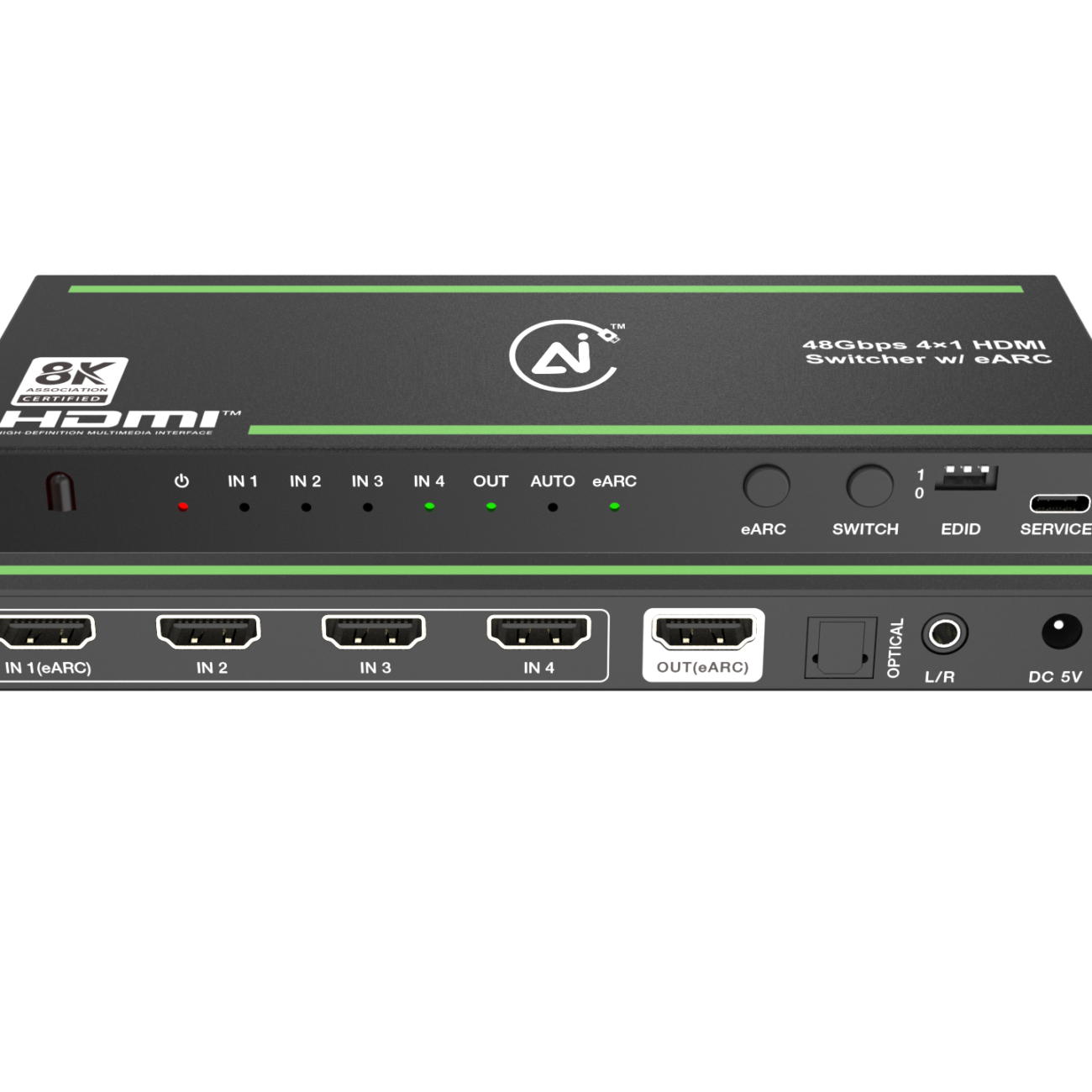 8K60 4×1 Switcher With Audio De-embedded